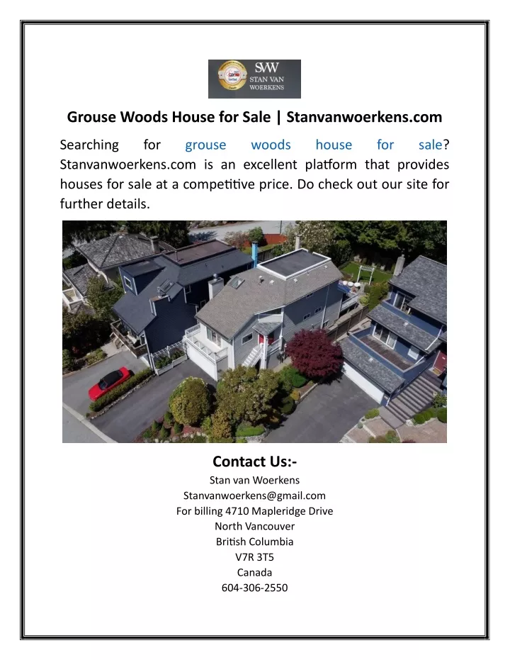 grouse woods house for sale stanvanwoerkens com