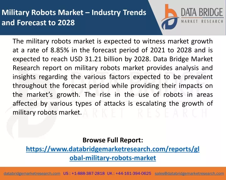 military robots market industry trends