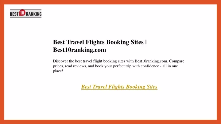 best travel flights booking sites best10ranking