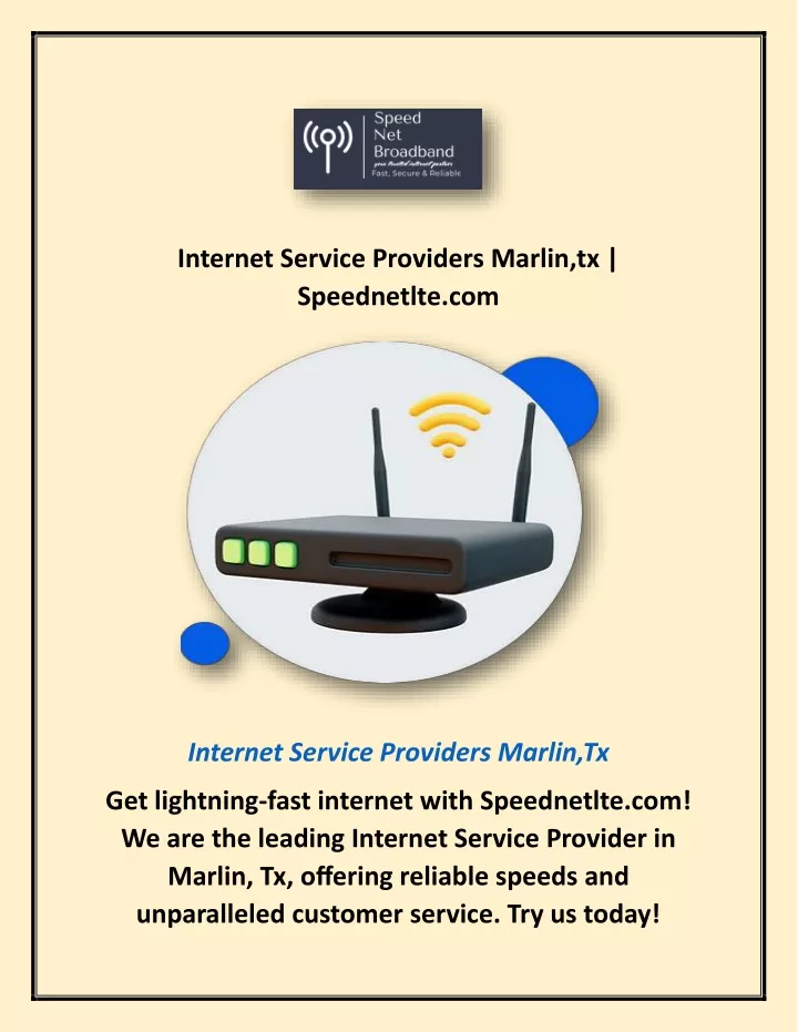 internet service providers marlin tx speednetlte