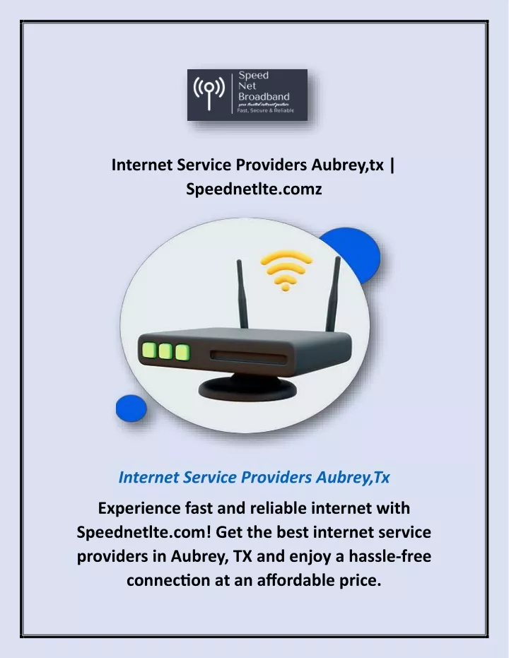 internet service providers aubrey tx speednetlte