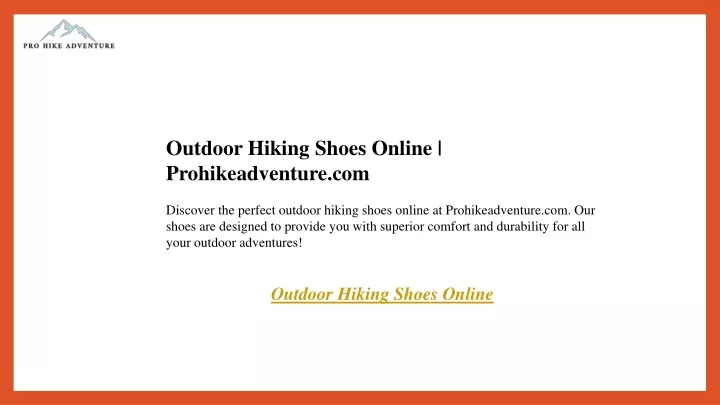 outdoor hiking shoes online prohikeadventure