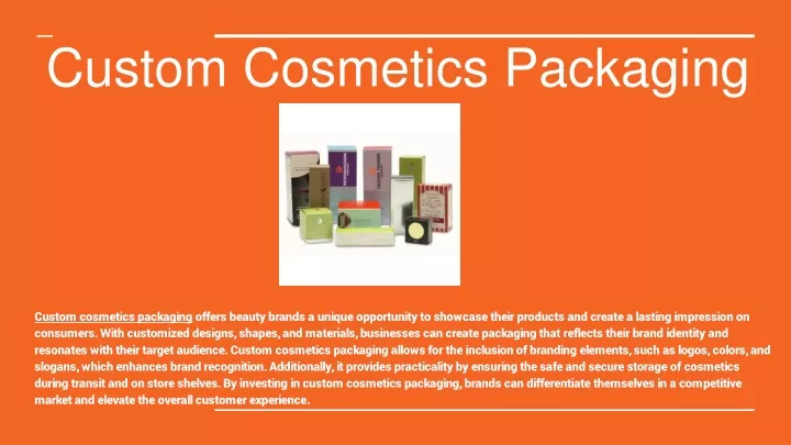 custom cosmetics packaging