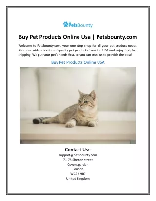 Buy Pet Products Online Usa  Petsbounty