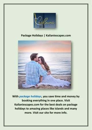 Package Holidays | Kailaniescapes.com