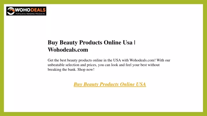 buy beauty products online usa wohodeals
