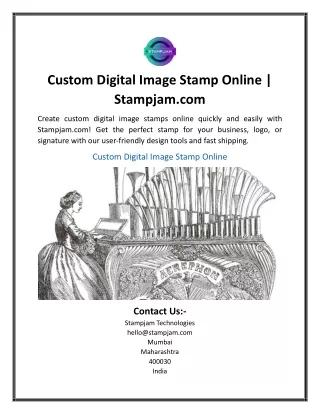 Custom Digital Image Stamp Online  Stampjam