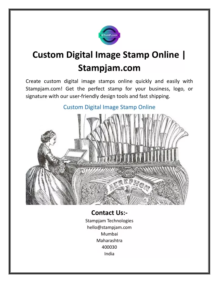 custom digital image stamp online stampjam com