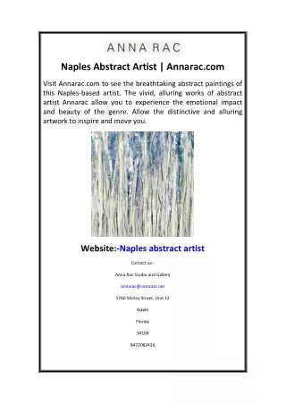 Naples Abstract Artist  Annarac.com