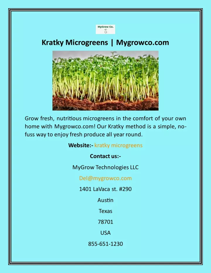 kratky microgreens mygrowco com
