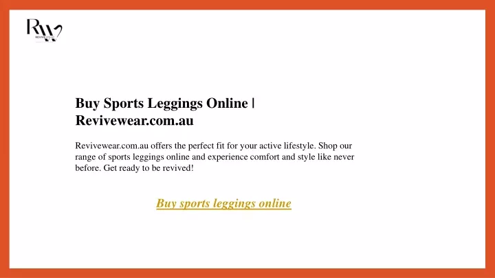 buy sports leggings online revivewear