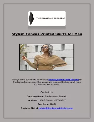 Premium Canvas Prints for Men's Shirts