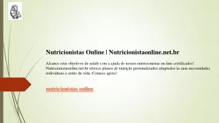 nutricionistas online nutricionistaonline