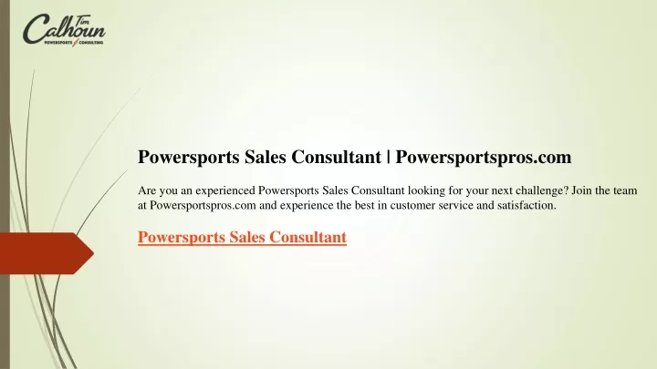 powersports sales consultant powersportspros