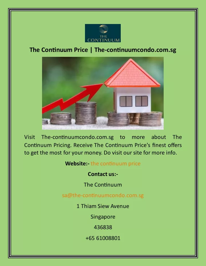 the continuum price the continuumcondo com sg