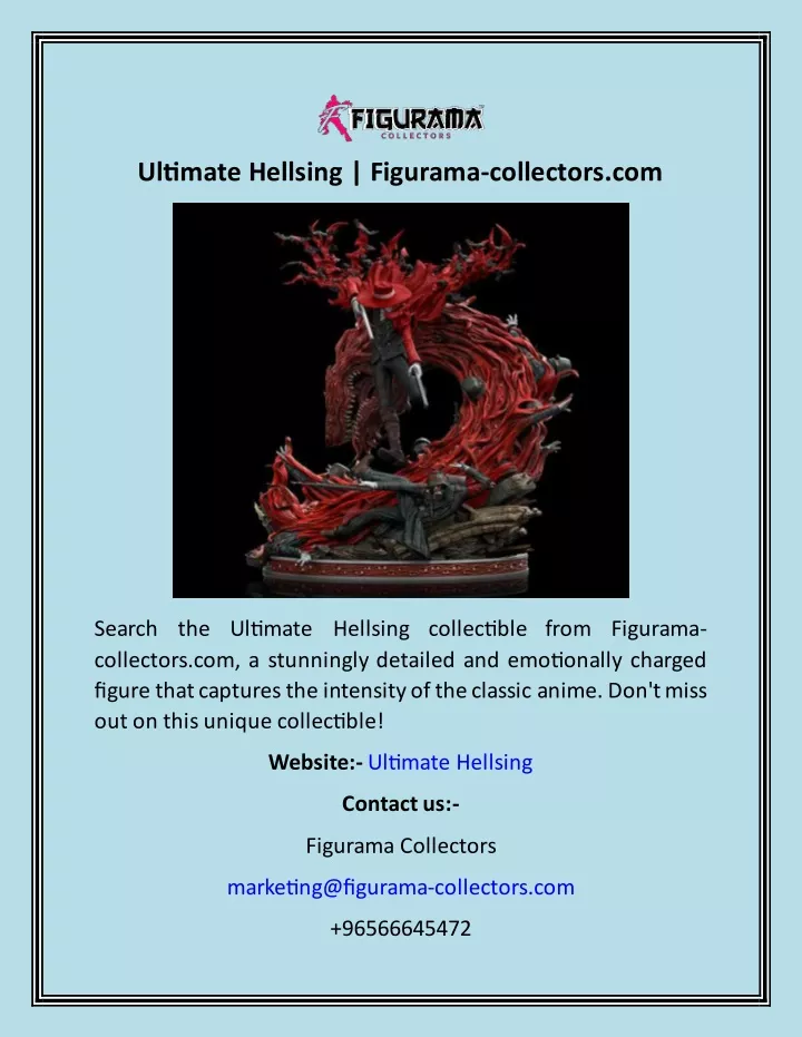 ultimate hellsing figurama collectors com