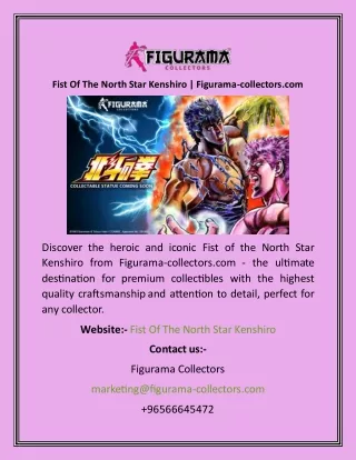 Fist Of The North Star Kenshiro  Figurama-collectors