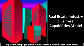 Real Estate Business Capabilities Model: Pre-built and Customizable