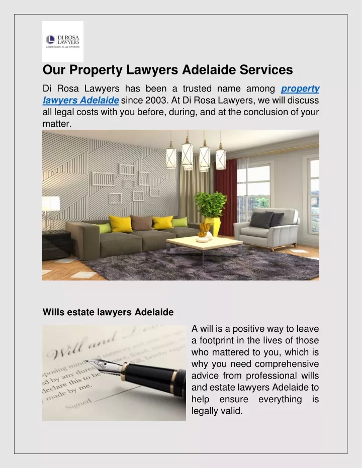 our property lawyers adelaide services
