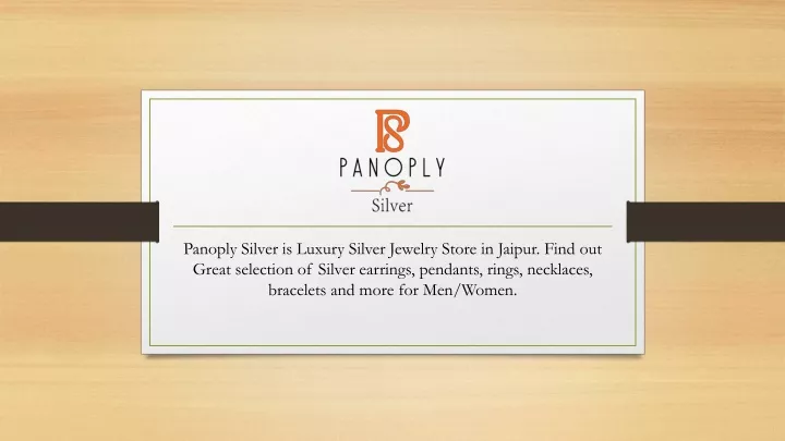 panoply silver is luxury silver jewelry store