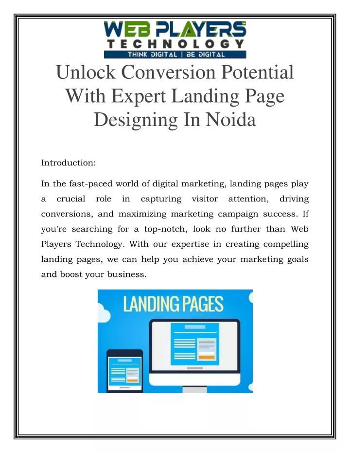 unlock conversion potential with expert landing