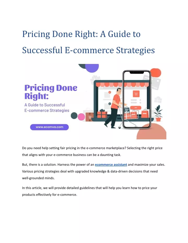 pricing done right a guide to