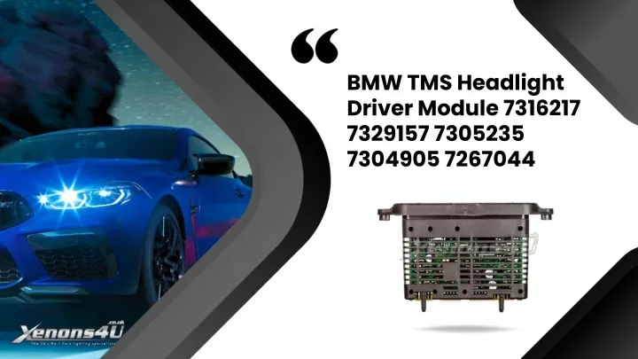 bmw tms headlight driver module 7316217 7329157