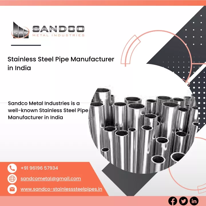 stainless steel pipe manufacturer in india
