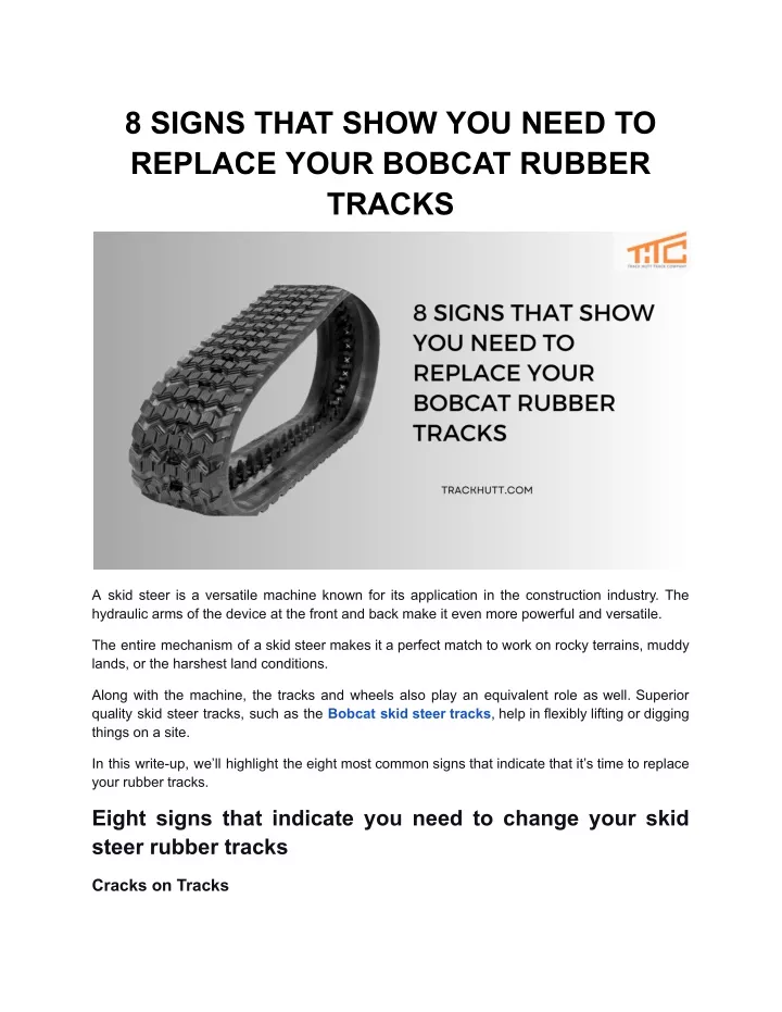 8 signs that show you need to replace your bobcat