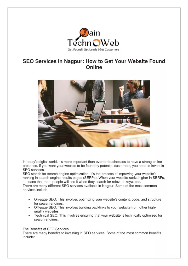 seo services in nagpur how to get your website