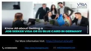 Know All About Getting a Job Seeker Visa or EU Blue Card in Germany