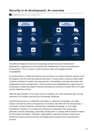 security in ai development an overview