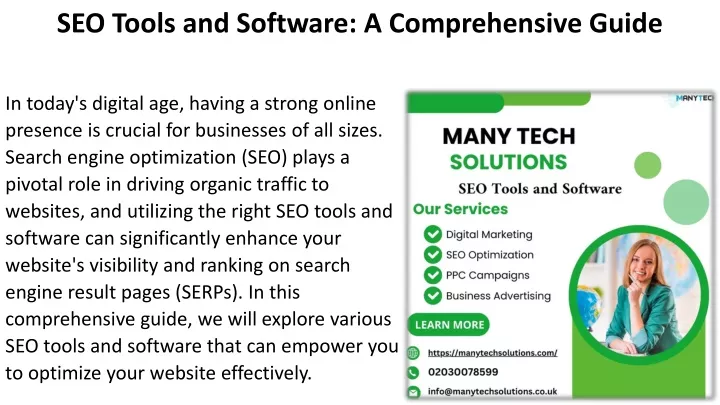 seo tools and software a comprehensive guide