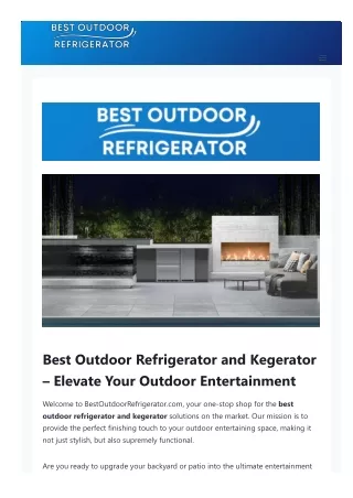 Home Depot Outdoor Refrigerator