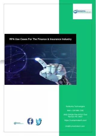 RPA Use Cases For The Finance & Insurance Industry