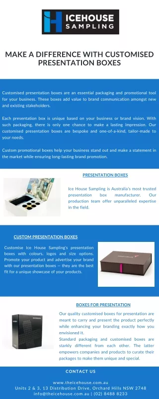 Make a Difference with Customised Presentation Boxes