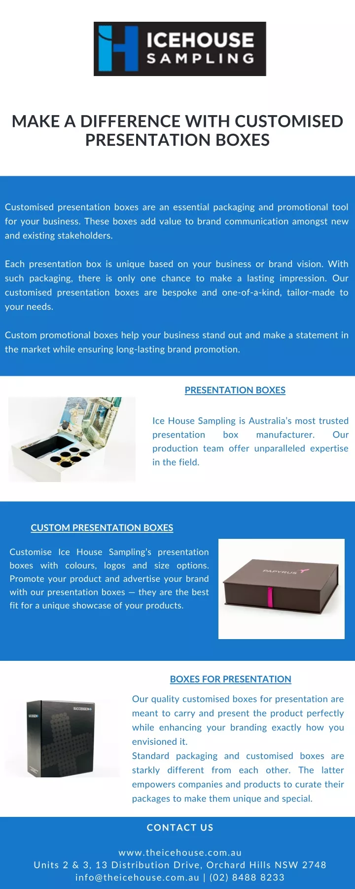 make a difference with customised presentation
