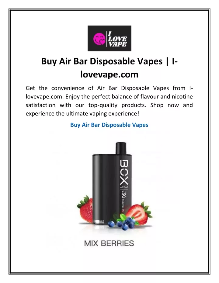 buy air bar disposable vapes i lovevape com
