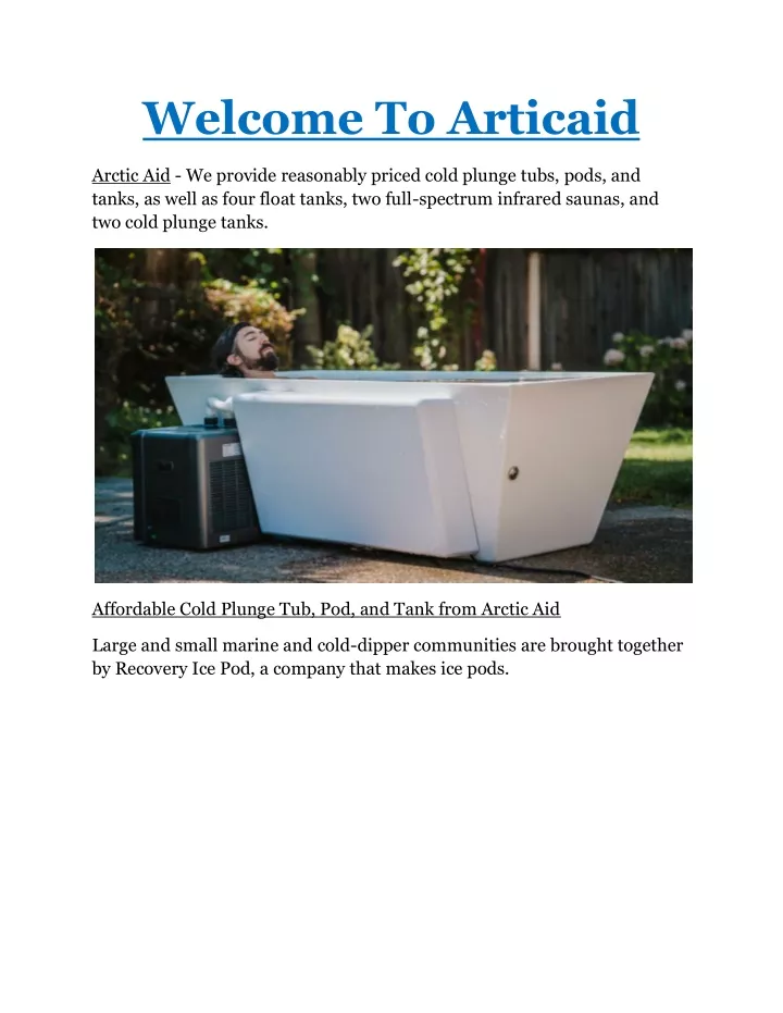 welcome to articaid