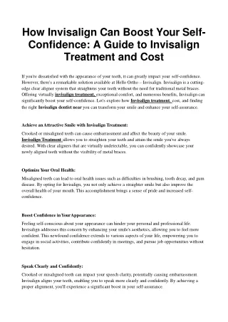 how invisalign can boost your self confidence a guide to invisalign treatment and cost