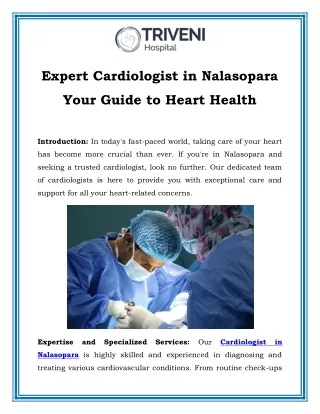 Expert Cardiologist in Nalasopara Your Guide to Heart Health