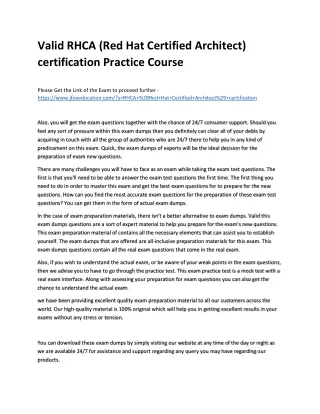 valid rhca red hat certified architect