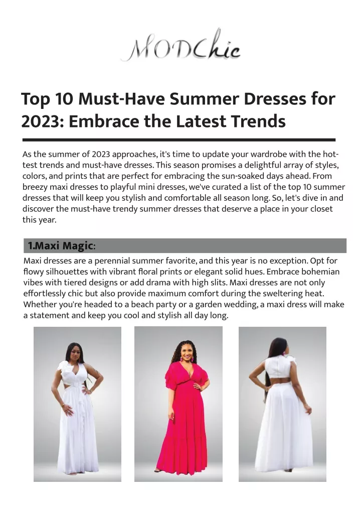 top 10 must have summer dresses for 2023 embrace