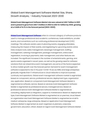 global event management software market size