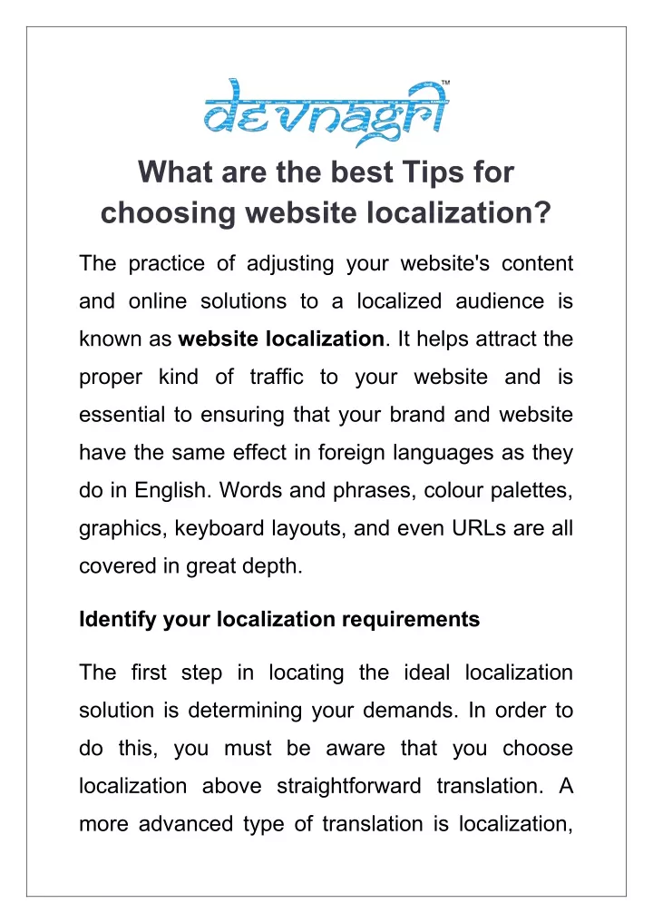 what are the best tips for choosing website