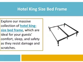 Hotel King Size Bed Frame