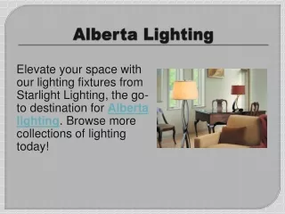 Alberta Lighting