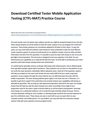 download certified tester mobile application