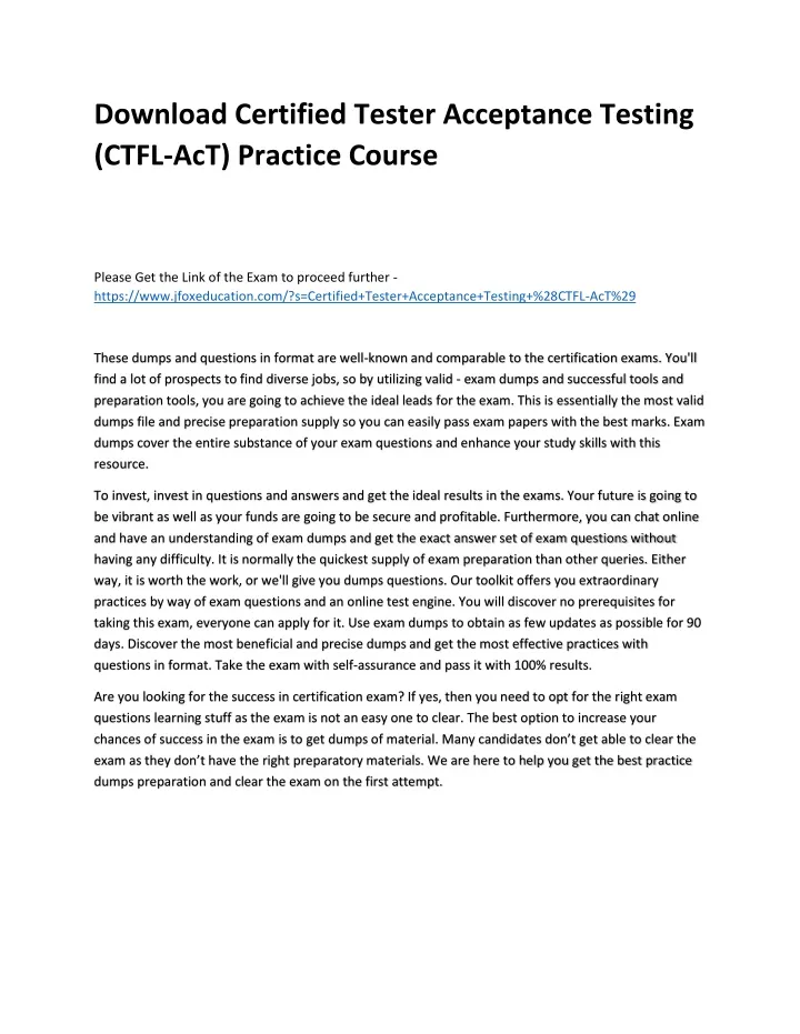 download certified tester acceptance testing ctfl