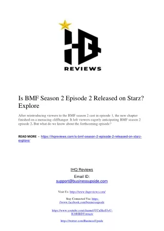 Is BMF Season 2 Episode 2 Released on Starz? Explore
